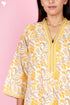 60’s Cotton Full Sleeved Kaftan In Floral Print
