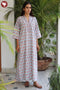60’s Cotton Full Sleeved Kaftan In Floral Print