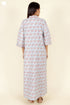 60’s Cotton Full Sleeved Kaftan In Floral Print