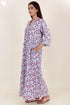 60’s Cotton Full Sleeved Kaftan In Floral Print