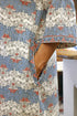 60’s Cotton Full Sleeved Kaftan In Graphic Print