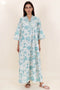 60’s Cotton Full Sleeved Kaftan In Floral Print