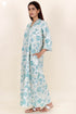 60’s Cotton Full Sleeved Kaftan In Floral Print