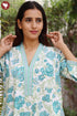 60’s Cotton Full Sleeved Kaftan In Floral Print