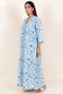 60’s Cotton Full Sleeved Kaftan In Floral Print