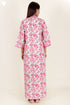 60’s Cotton Full Sleeved Kaftan In Floral Print