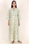 60’s Cotton Full Sleeved Kaftan In Floral Print
