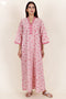 60’s Cotton Full Sleeved Kaftan In Floral Print
