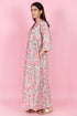 60’s Cotton Full Sleeved Kaftan In Floral Print