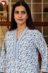 60’s Cotton Full Sleeved Kaftan In Floral Print