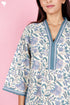 60’s Cotton Full Sleeved Kaftan In Floral Print