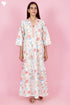 60’s Cotton Full Sleeved Kaftan In Floral Print