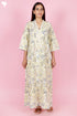 60’s Cotton Full Sleeved Kaftan In Floral Print