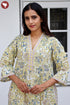 60’s Cotton Full Sleeved Kaftan In Floral Print