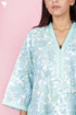 60’s Cotton Full Sleeved Kaftan In Block Print