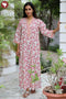 60’s Cotton Full Sleeved Kaftan In Floral Print