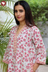 60’s Cotton Full Sleeved Kaftan In Floral Print