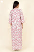 60’s Cotton Full Sleeved Kaftan In Floral Print