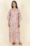 60’s Cotton Full Sleeved Kaftan In Floral Print