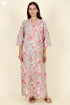 60’s Cotton Full Sleeved Kaftan In Floral Print