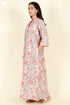 60’s Cotton Full Sleeved Kaftan In Floral Print