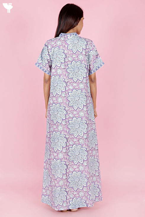 Bizzy Lizzy Kaftan in Floral Block Print