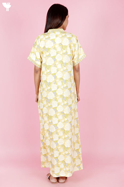 Bizzy Lizzy Kaftan in Floral Block Print