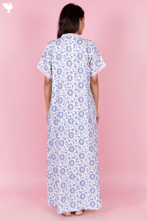 Bizzy Lizzy Kaftan in Floral Block Print
