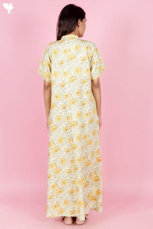 Bizzy Lizzy Kaftan in Floral Block Print