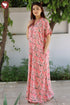 Bizzy Lizzy Half Sleeved Kaftan in Floral Block Print