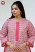 60’s Cotton Zipper Kaftan In Floral Print