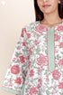 60’s Cotton Zipper Kaftan In Floral Print