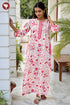 60’s Cotton Full Sleeved Kaftan In Floral Print