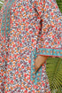 60s Cotton Zipper Front Kaftan In Floral Print