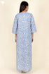 60’s Cotton Full Sleeved Kaftan In Floral Print