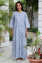 60’s Cotton Full Sleeved Kaftan In Floral Print