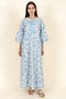 60’s Cotton Full Sleeved Kaftan In Floral Print
