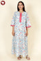 60’s Cotton Full Sleeve Kaftan in Floral Print
