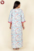 60’s Cotton Full Sleeve Kaftan in Floral Print