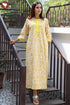 60’s Cotton Full Sleeve Zipper Kaftan In Floral Print