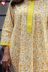 60’s Cotton Full Sleeve Zipper Kaftan In Floral Print