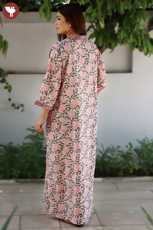 Bizzy Lizzy Peach Floral Kaftan