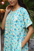 Bizzy Lizzy Front Zipper Kaftan in Floral Print