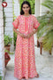 Bizzy Lizzy Front Zipper Kaftan in Floral Print