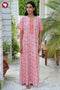 Bizzy Lizzy Front Zipper Kaftan in Floral Print