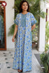 Bizzy Lizzy Front Zipper Kaftan in Floral Print