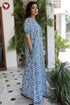 Bizzy Lizzy Front Zipper Kaftan in Floral Print