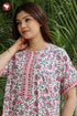 Bizzy Lizzy Front Zipper Kaftan in Floral Print