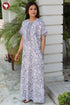 Bizzy Lizzy Front Zipper Kaftan in Floral Print