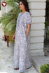 Bizzy Lizzy Front Zipper Kaftan in Floral Print
